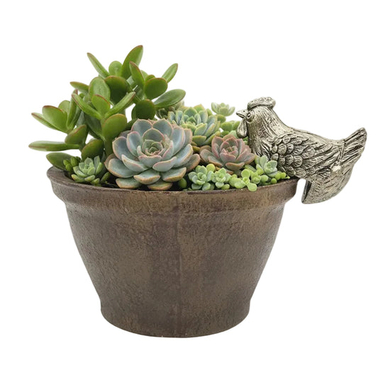 Chicken Pot Sitter Hanger Set of 2 - Planter Pot Country Decor