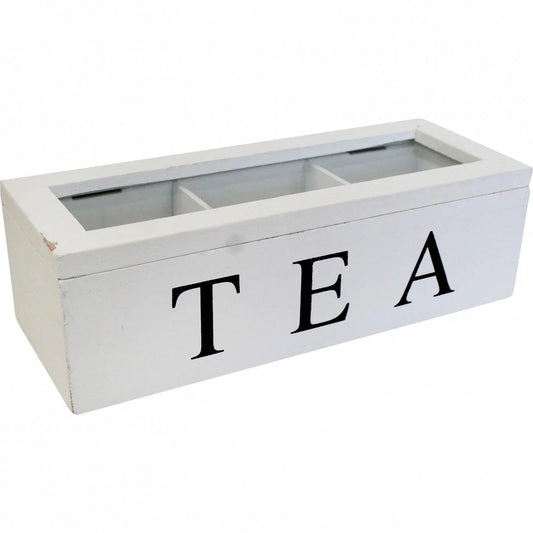 Tea Box French White Classic Small - The Renmy Store Homewares & Gifts