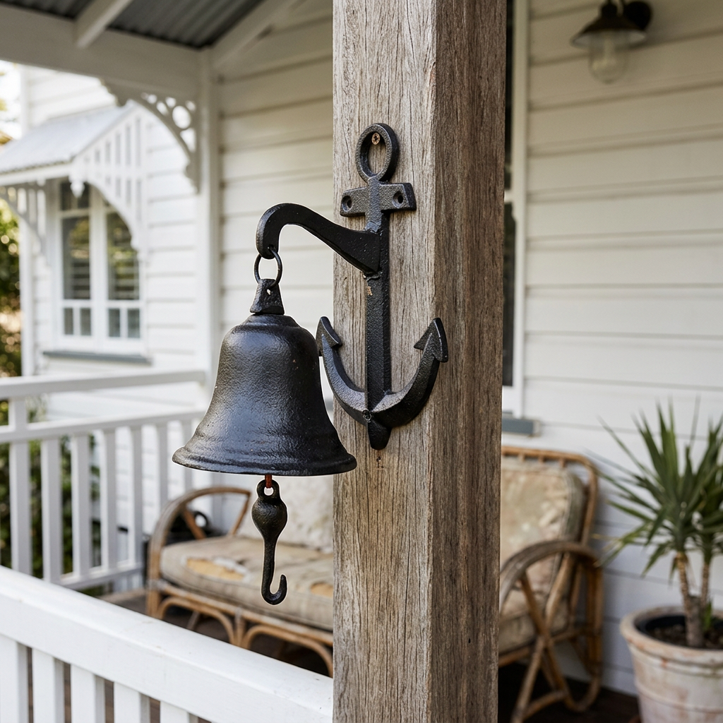Anchor doorbell on a coastal Queenslander verandah