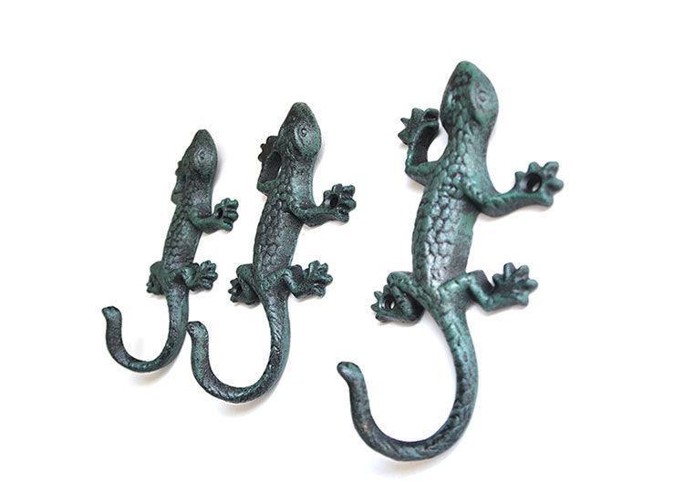 Wrought Iron Gecko Hook Cast Iron Garden Hook - The Renmy Store Homewares & Gifts