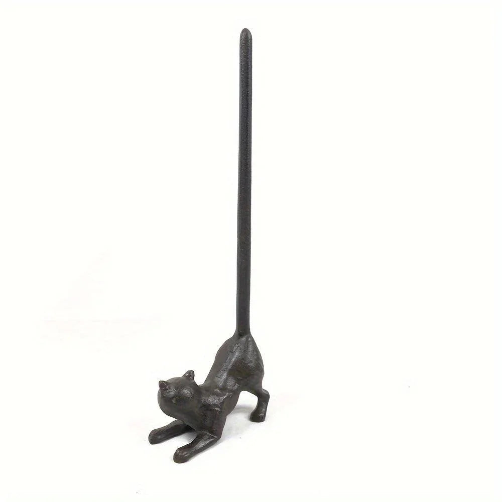 Paper Towel Holder Cat Cast Iron - The Renmy Store Homewares & Gifts