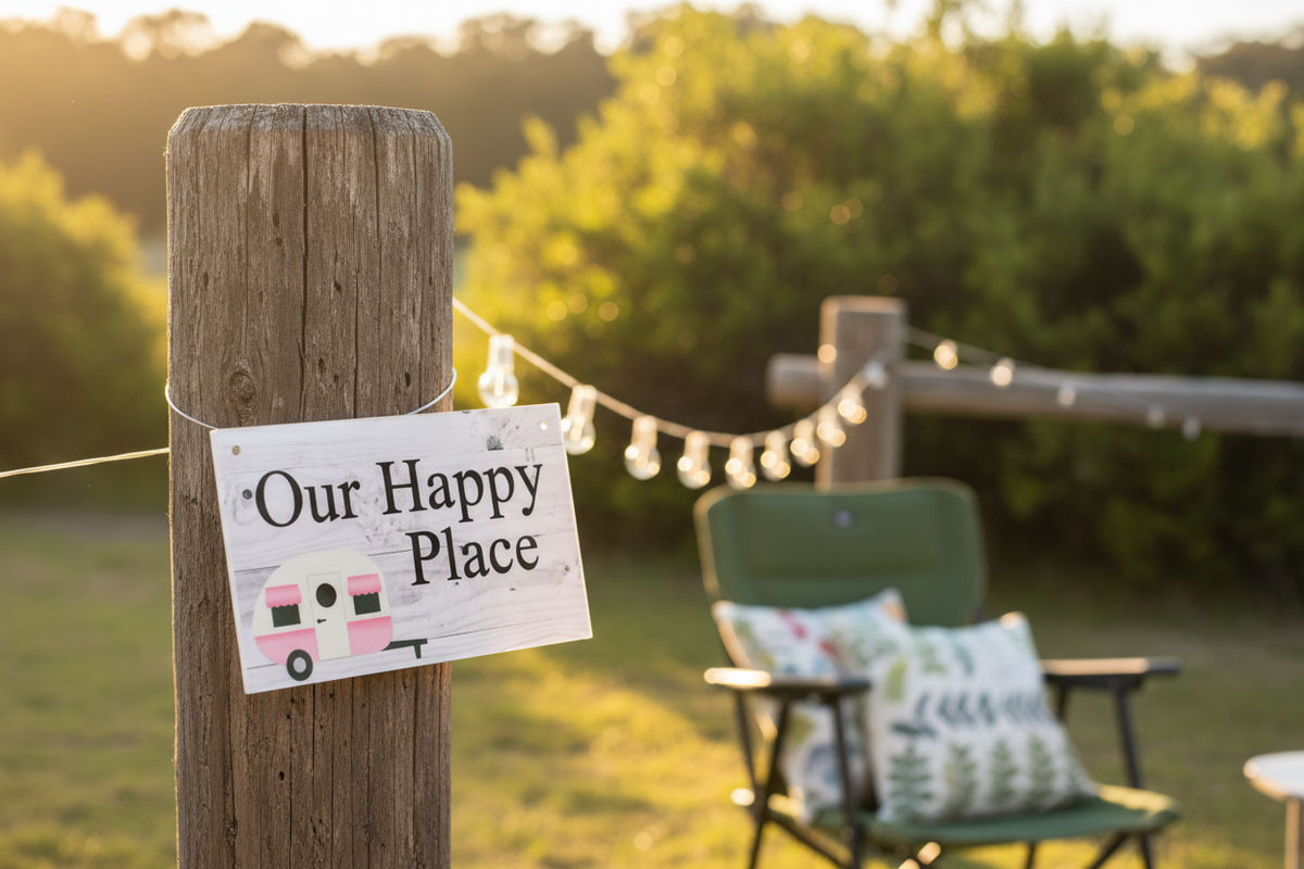 Caravan Sign Campsite Display