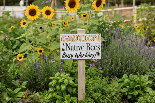 Caution Busy Working - Pollinator Garden