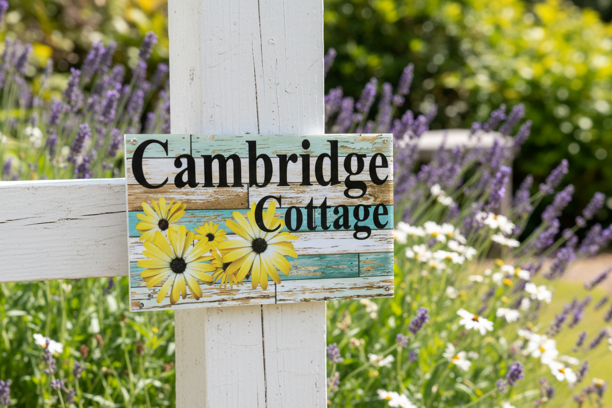 Daisy Yellow Sign Cottage Garden