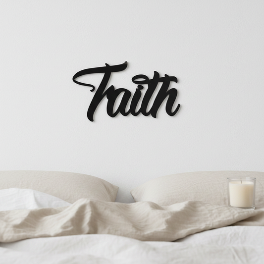 Faith Sign Bedroom Hamptons Coastal