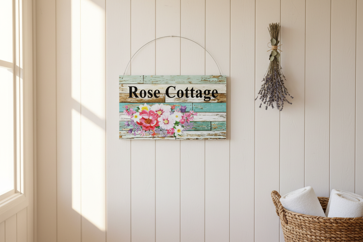 Floral Cottage Sign Wall