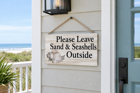 Hanging beside beach house front door