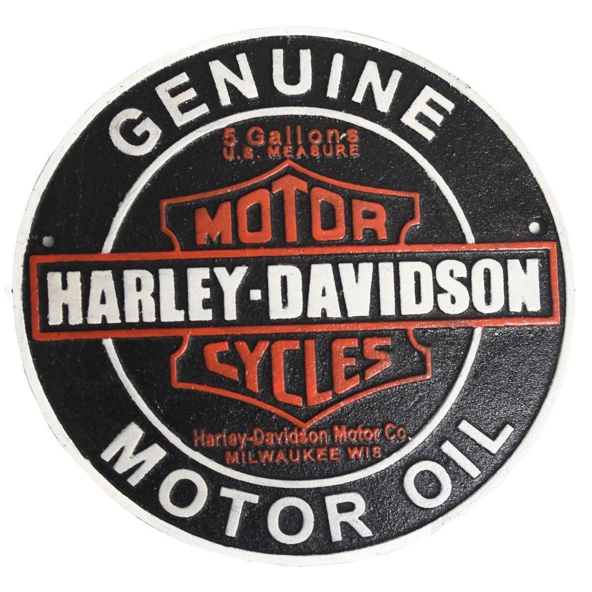 Harley Davidson Motor Motorcycles Cast Iron Sign - The Renmy Store Homewares & Gifts