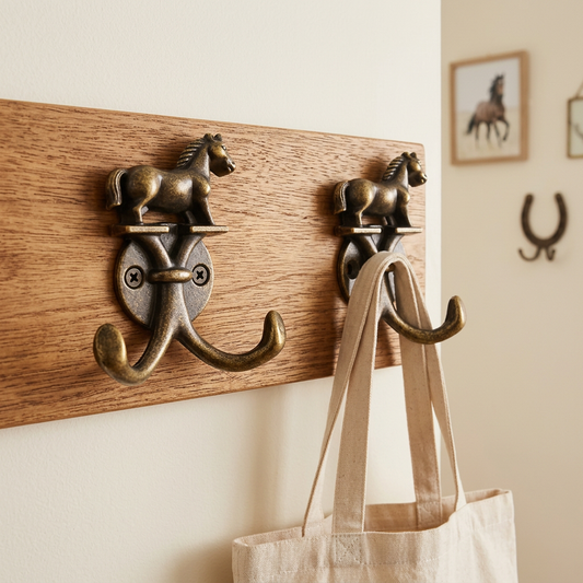 Horse hooks in a country-home room