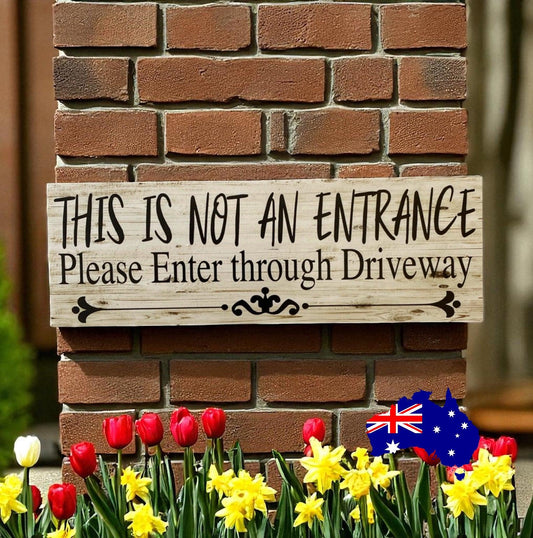 Entrance Residence Property Driveway Sign