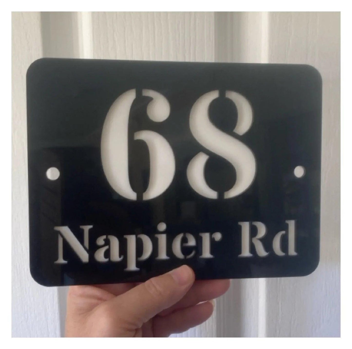 Personalised Street Number Address Letter Box Black House Custom Sign - The Renmy Store Homewares & Gifts