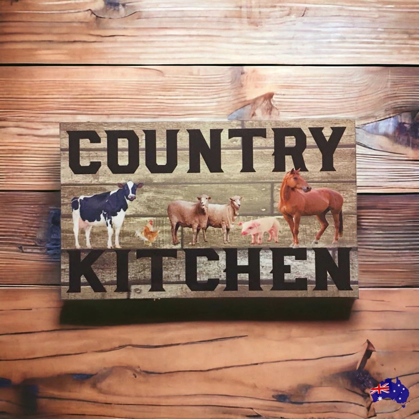Country Kitchen Cow Horse Sheep Pig Chick Sign - The Renmy Store Homewares & Gifts