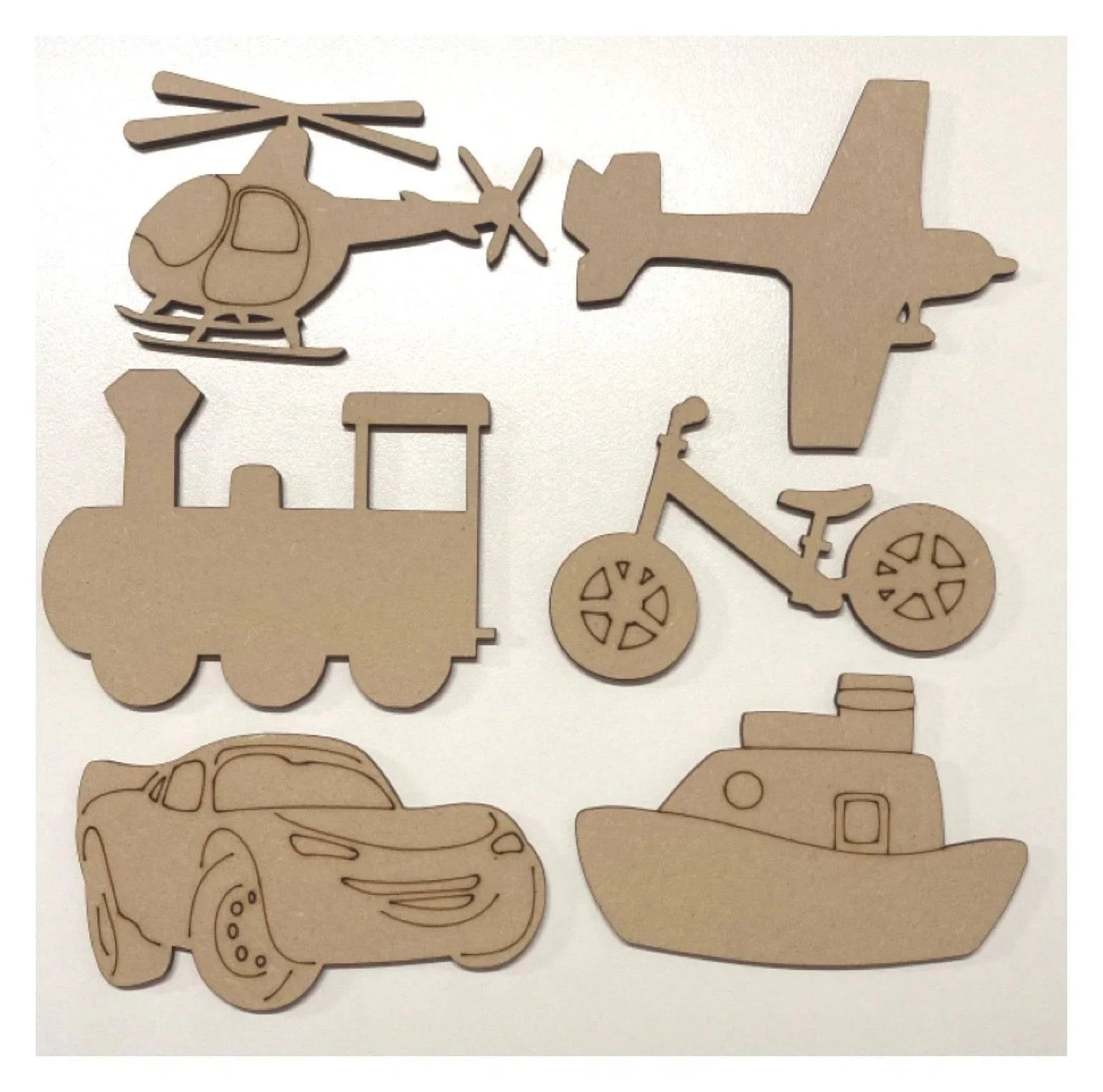 Transport Car Boat Train Plane Boat MDF Acrylic Metal Steel Laser Cut Shape - The Renmy Store Homewares & Gifts