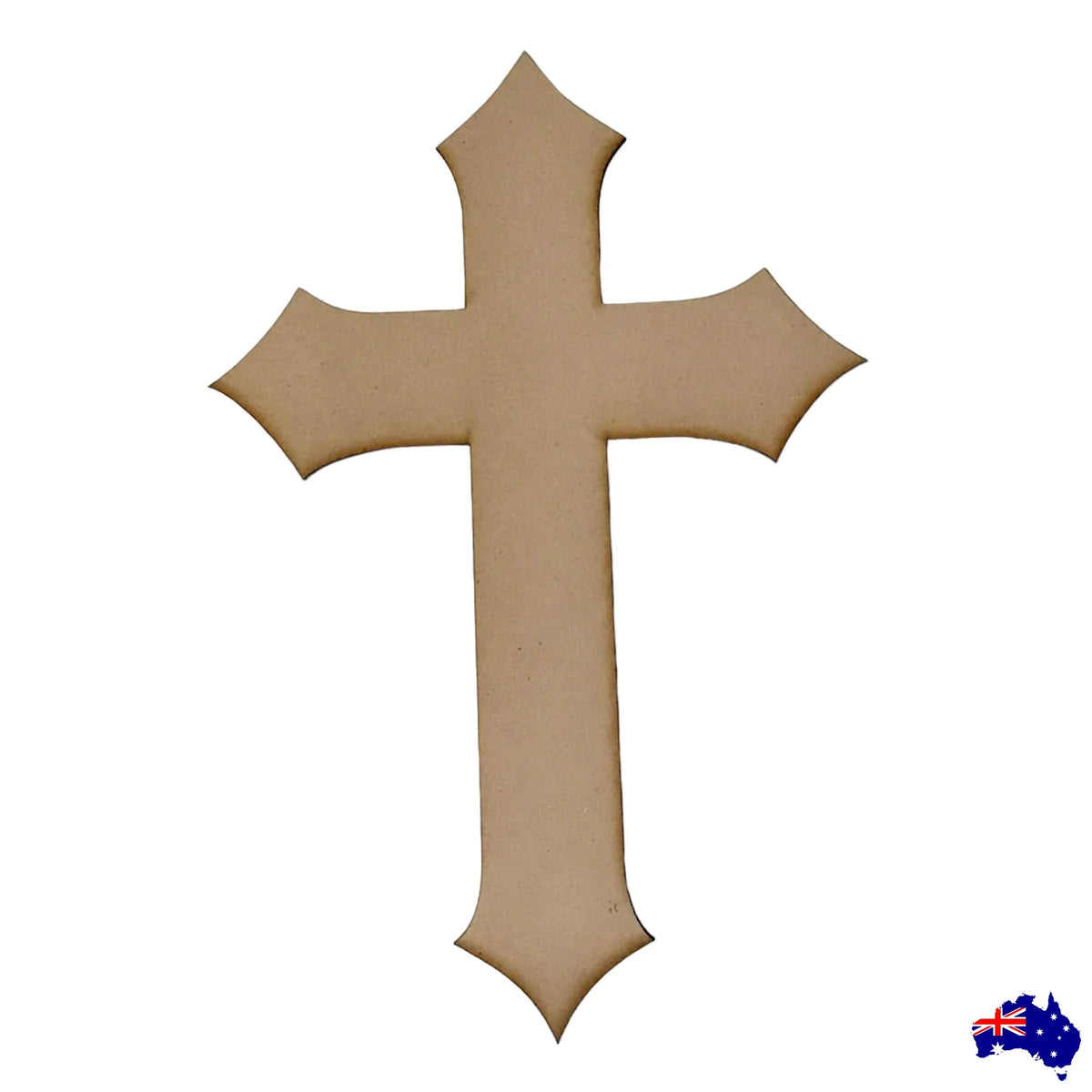 Cross MDF Rustic Pointed Timber DIY Raw Craft - The Renmy Store Homewares & Gifts