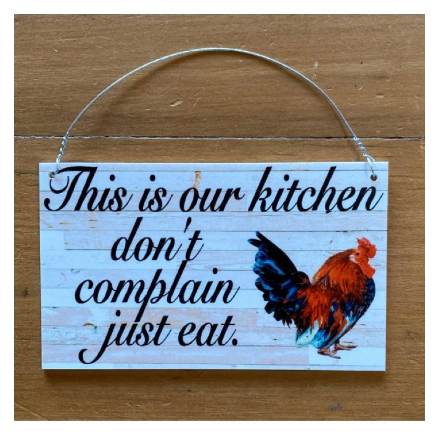 Kitchen Rooster Welcome Custom Personalised Sign - The Renmy Store Homewares & Gifts