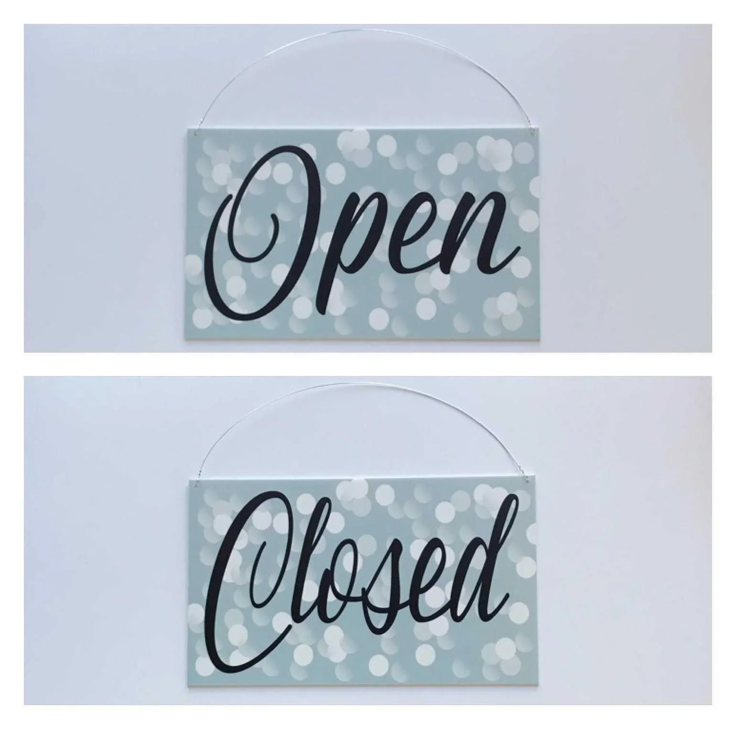 Open Closed Business Shop Café Hanging Sign Sparkle - The Renmy Store Homewares & Gifts