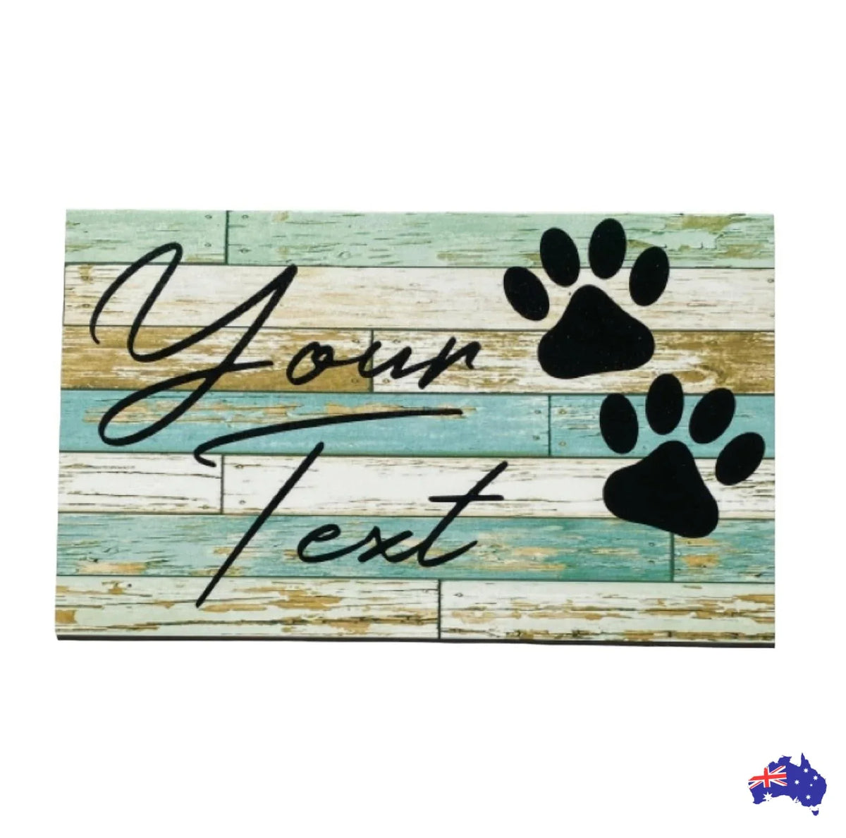 Dog Cat Paws Pet Blue Script Custom Sign - The Renmy Store Homewares & Gifts