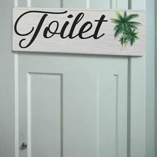 Tropical Palm Trees Door Room Sign Toilet Laundry Bathroom - The Renmy Store Homewares & Gifts