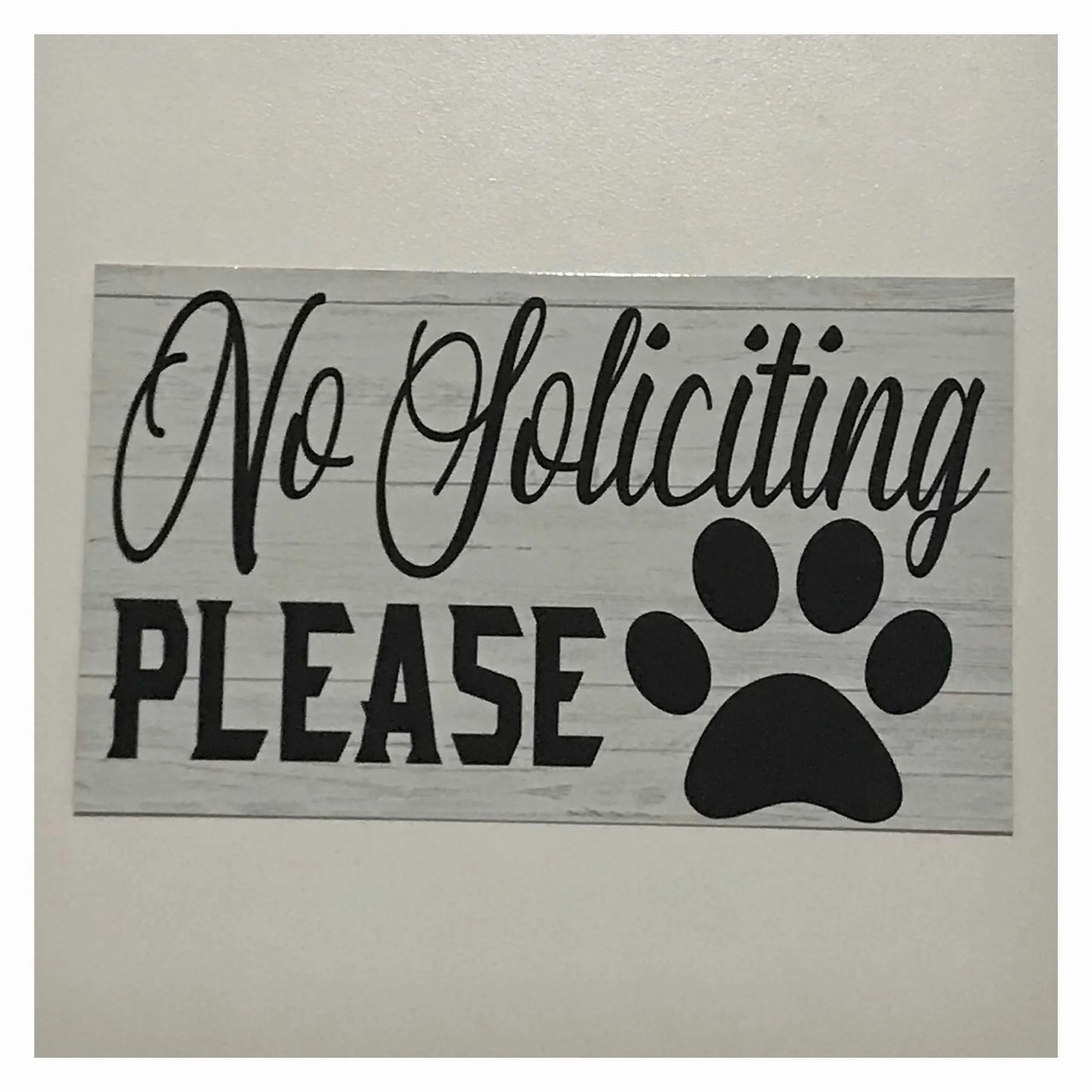 No Soliciting with Paw Dog Pet Sign - The Renmy Store Homewares & Gifts