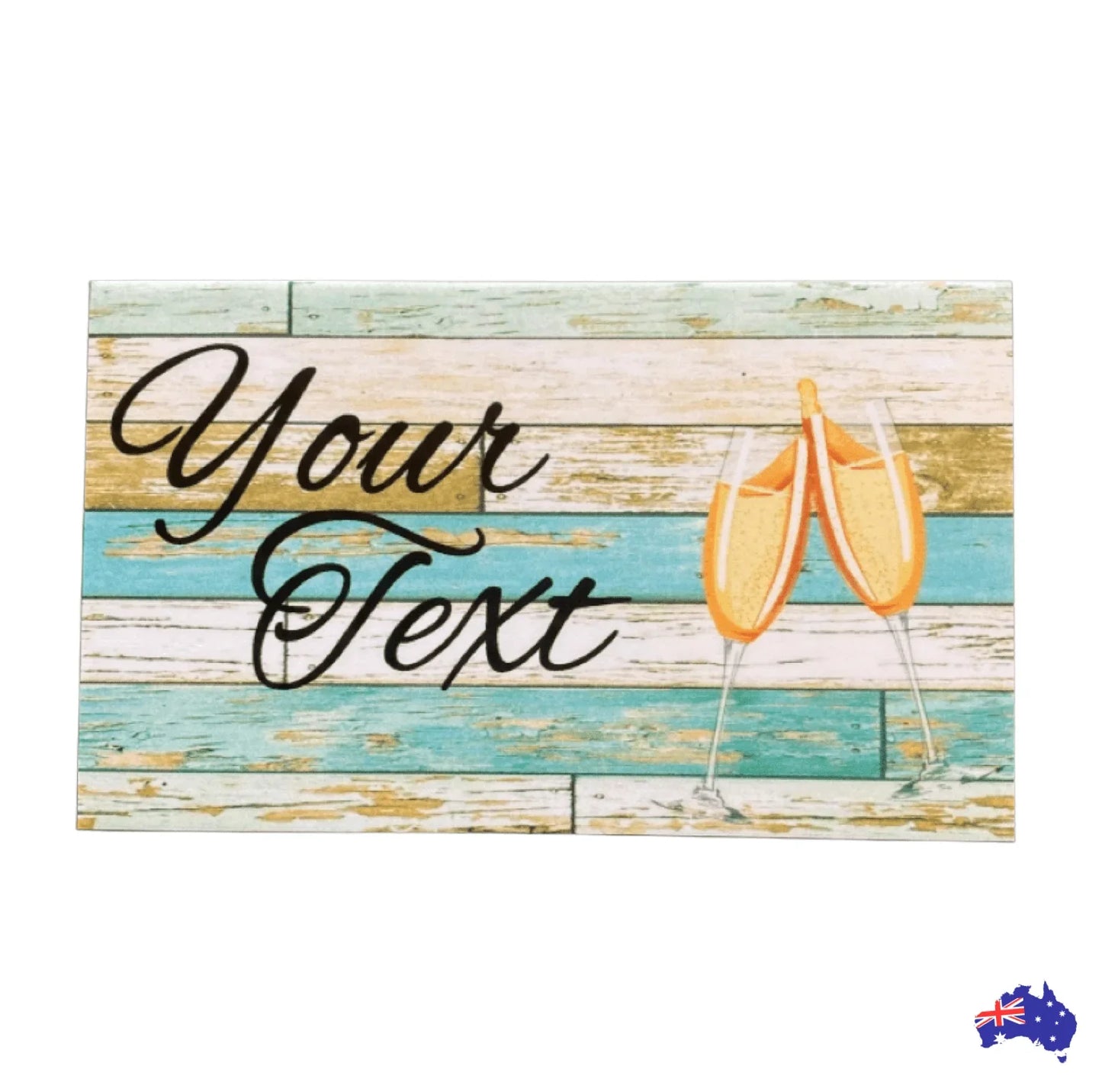 Champagne Celebration Blue Custom Persoanlised Sign - The Renmy Store Homewares & Gifts