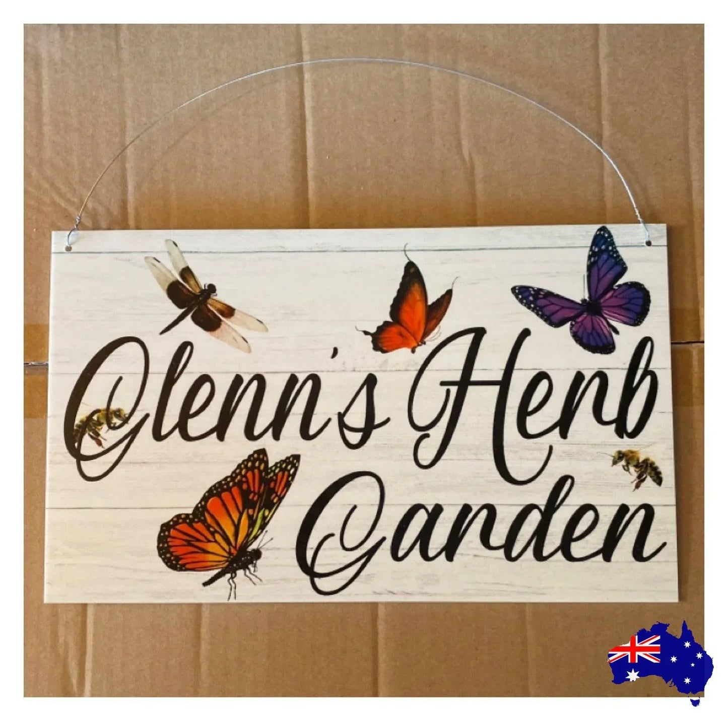 Butterfly Dragonfly Custom Personalised Palace Sign - The Renmy Store Homewares & Gifts