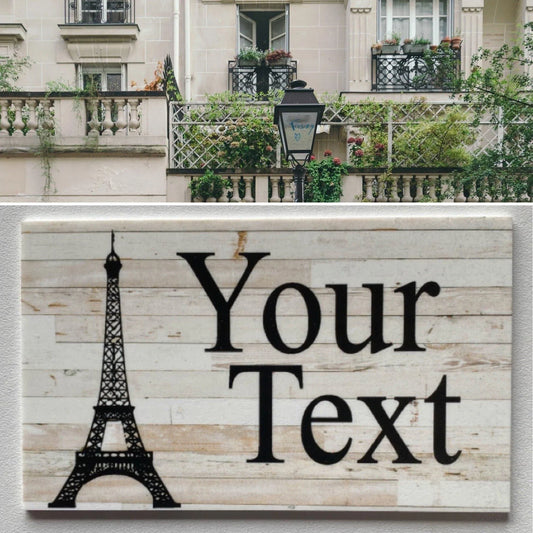 Paris Eiffel Custom Personalised Provincial Sign - The Renmy Store Homewares & Gifts