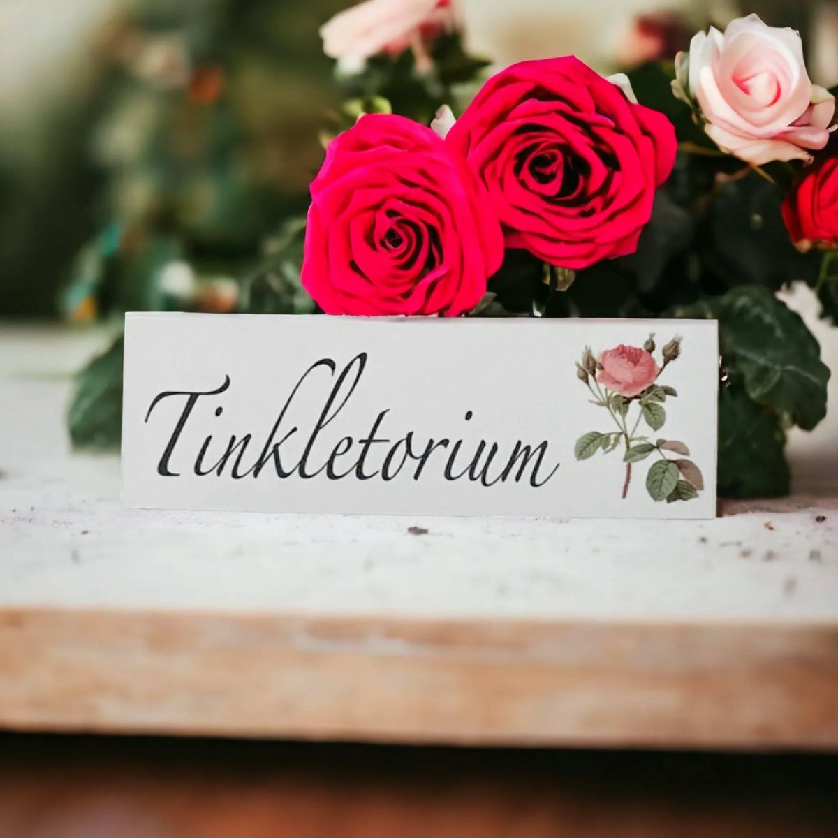 Toilet Tinkletorium Rose Door Sign - The Renmy Store Homewares & Gifts