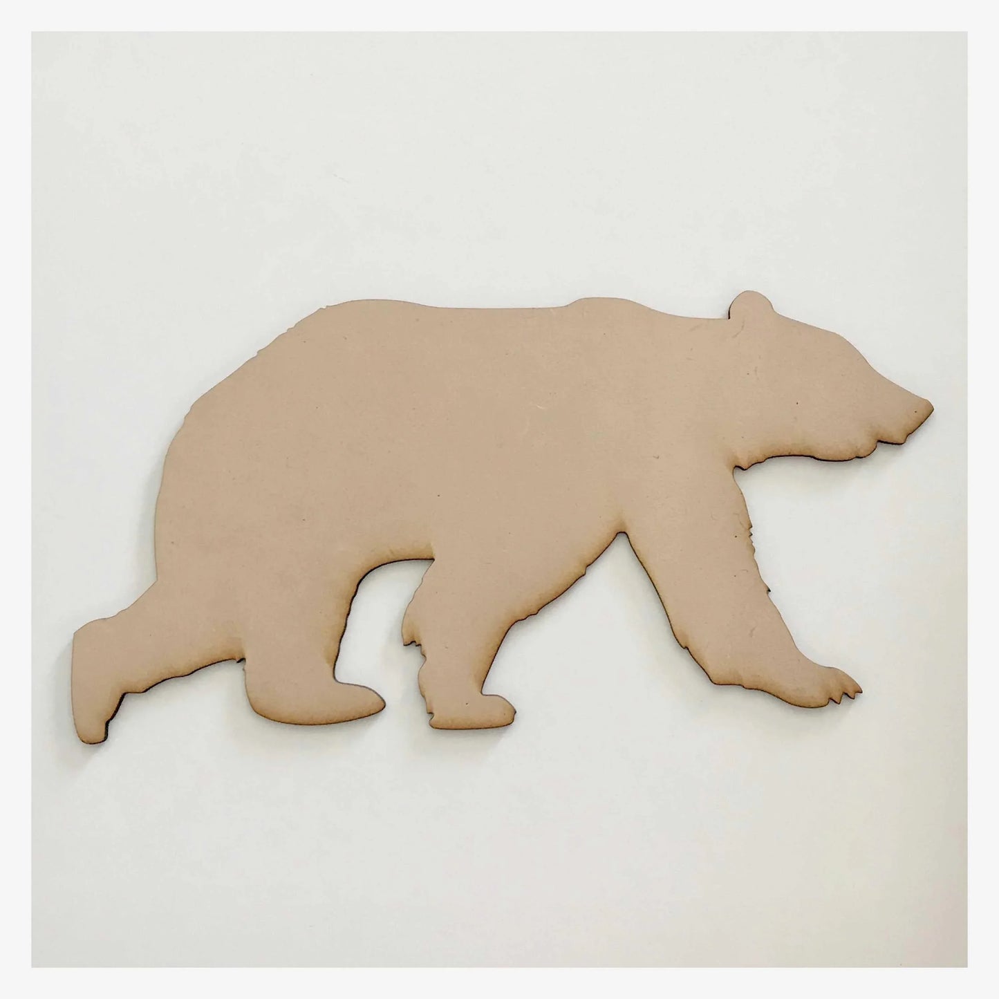 Bear Wild Animal Raw MDF Timber DIY Craft - The Renmy Store Homewares & Gifts