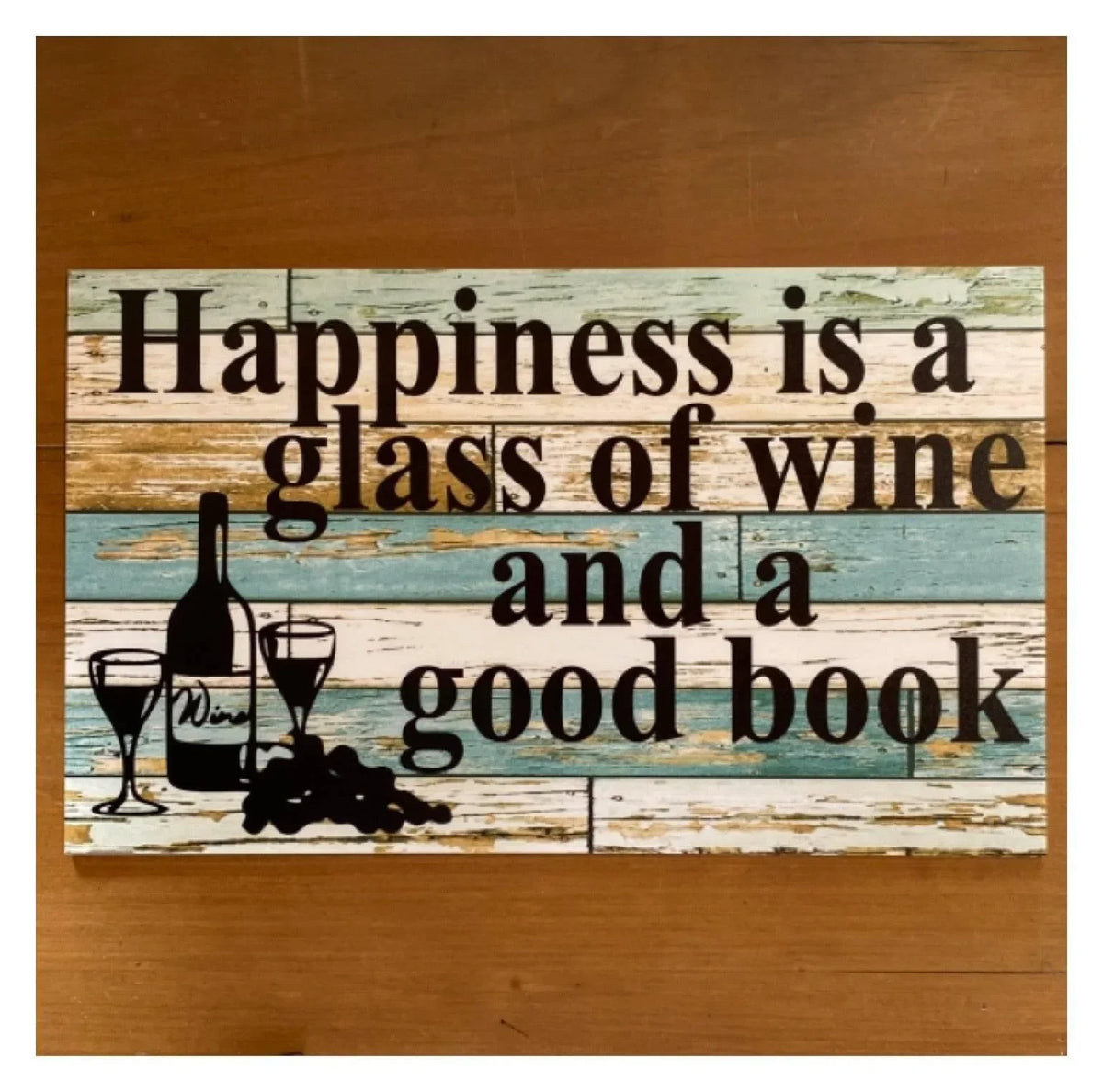 Wine Vintage Rustic Blue Custom Personalised Sign - The Renmy Store Homewares & Gifts