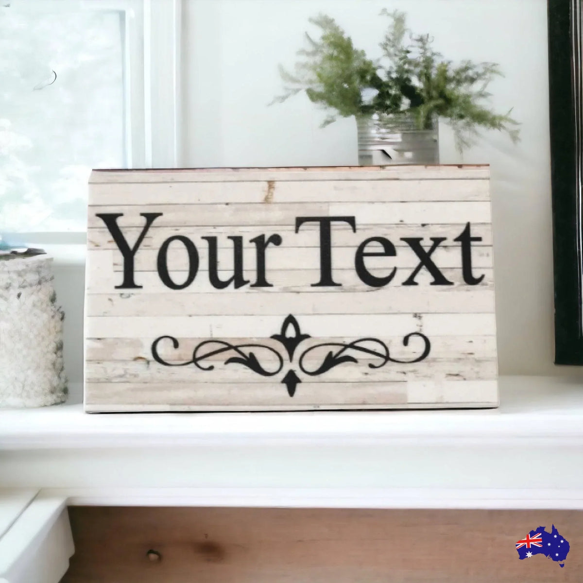 Custom Personalised White Wash Scroll Sign - The Renmy Store Homewares & Gifts