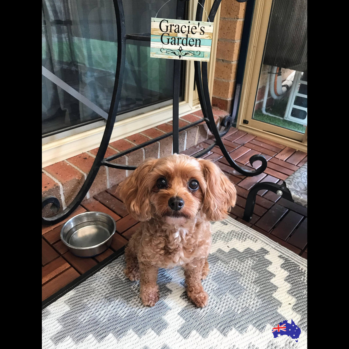 Custom Personalised Blue Timber Look Sign - The Renmy Store Homewares & Gifts