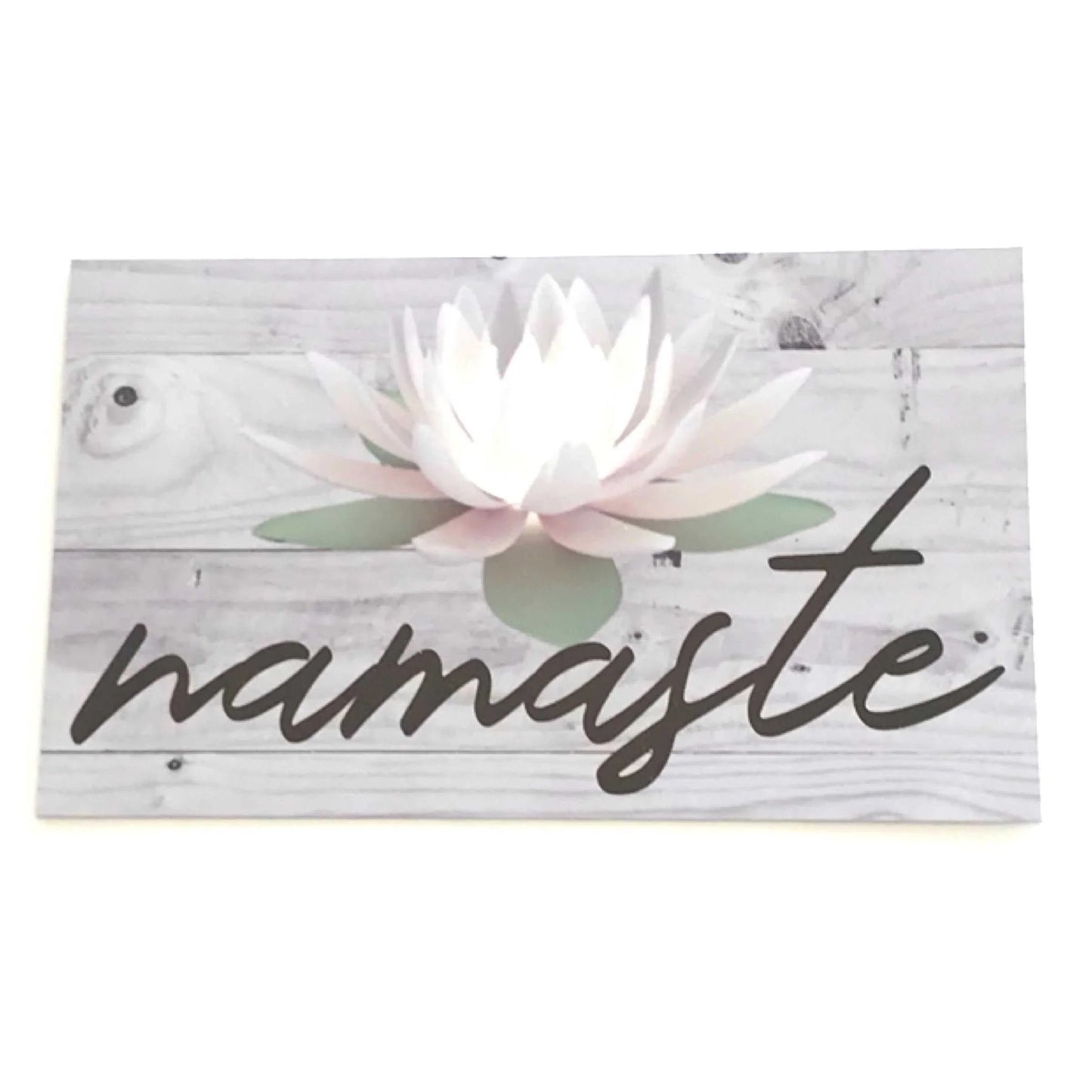 Namaste with Lotus Flower Sign - The Renmy Store Homewares & Gifts