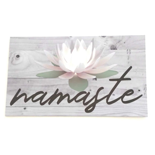 Namaste with Lotus Flower Sign - The Renmy Store Homewares & Gifts