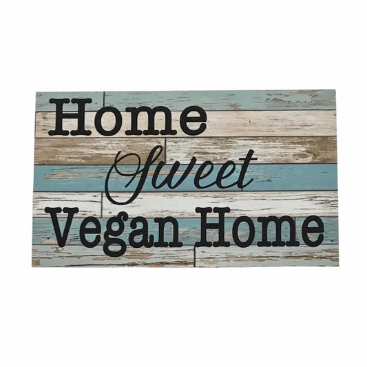 Home Sweet Vegan Home Blue Sign - The Renmy Store Homewares & Gifts