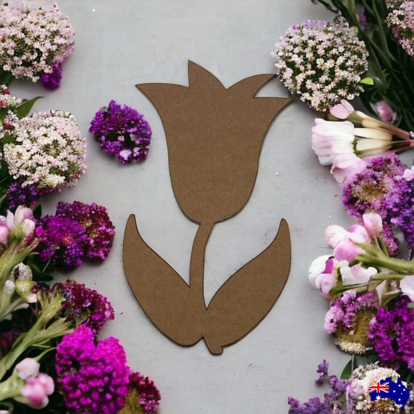 Tulip Flower Wooden MDF Acrylic Metal Steel Laser Cut Shape - The Renmy Store Homewares & Gifts