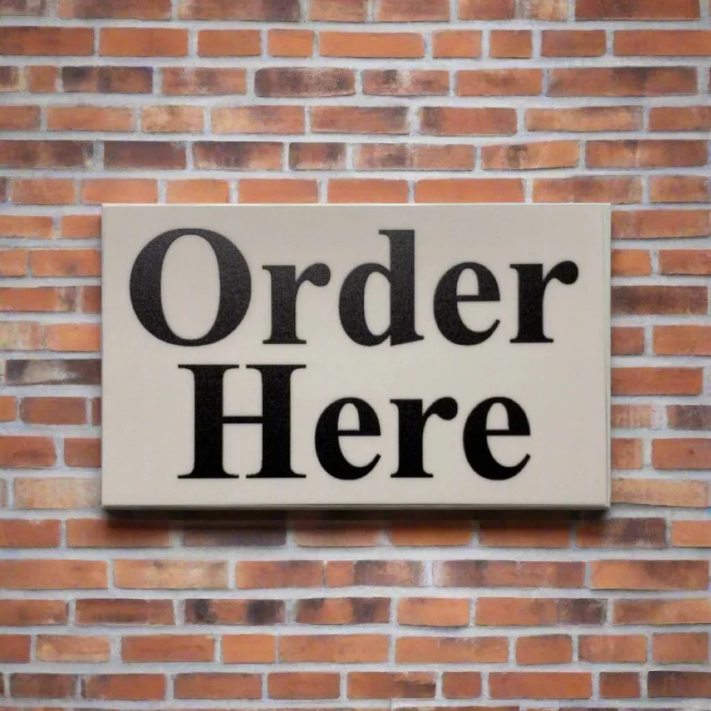 Order Here Café Business Restaurant White Sign - The Renmy Store Homewares & Gifts