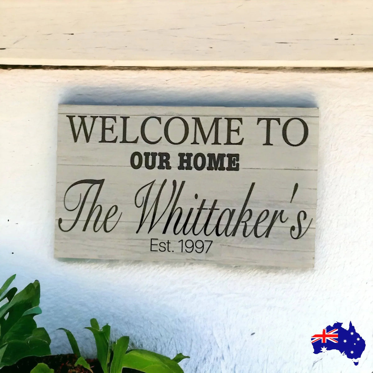 Welcome To Our Home Custom Family Name Sign - The Renmy Store Homewares & Gifts