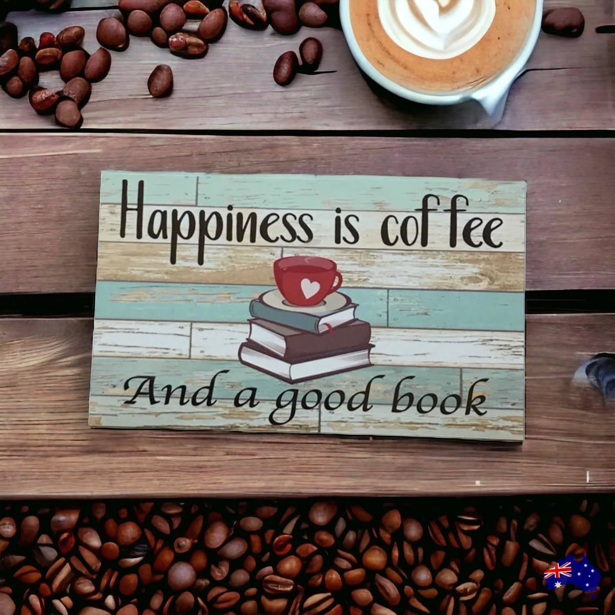 Coffee Book Happiness Sign - The Renmy Store Homewares & Gifts