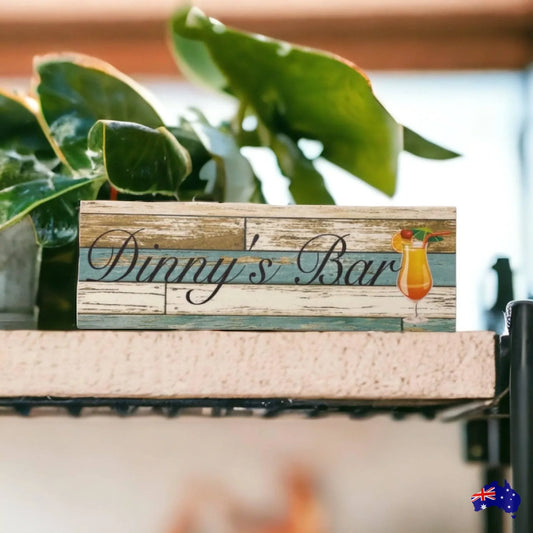 Bar Cocktail Tropical Custom Persoanlised Sign - The Renmy Store Homewares & Gifts