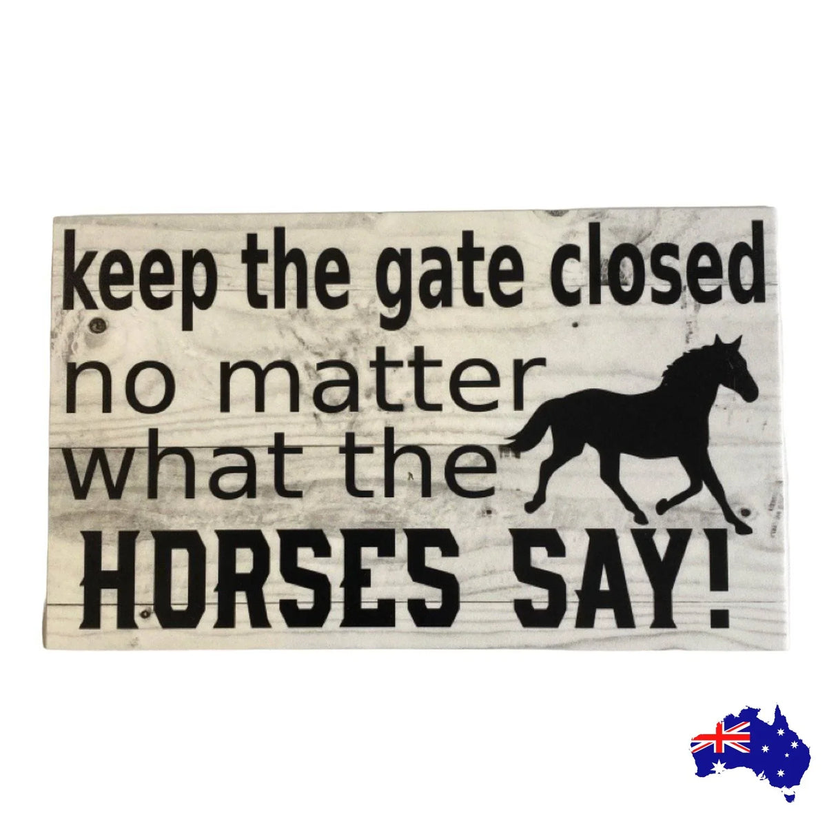 Horses Keep Gate Closed Vintage Sign - The Renmy Store Homewares & Gifts