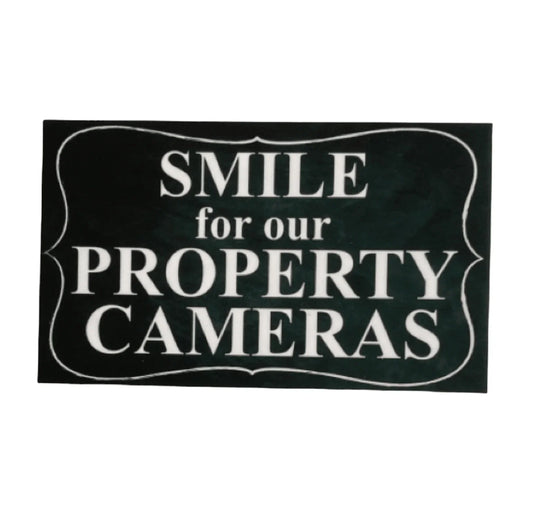 Property Cameras Security Vintage Sign - The Renmy Store Homewares & Gifts
