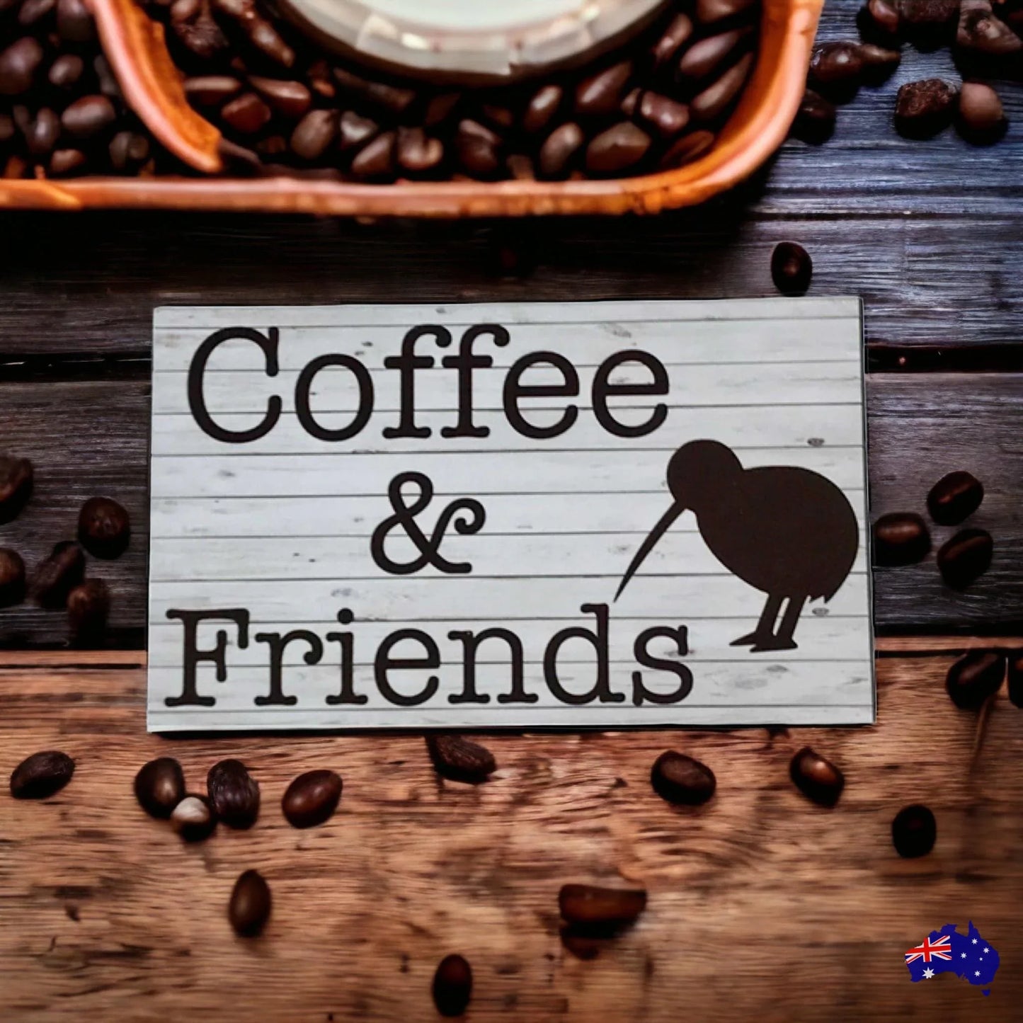 Coffee Friends Kiwi New Zealand Bird Sign - The Renmy Store Homewares & Gifts