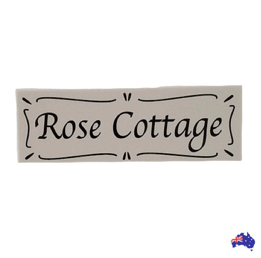 Cottage Custom Personalised French White Sign - The Renmy Store Homewares & Gifts