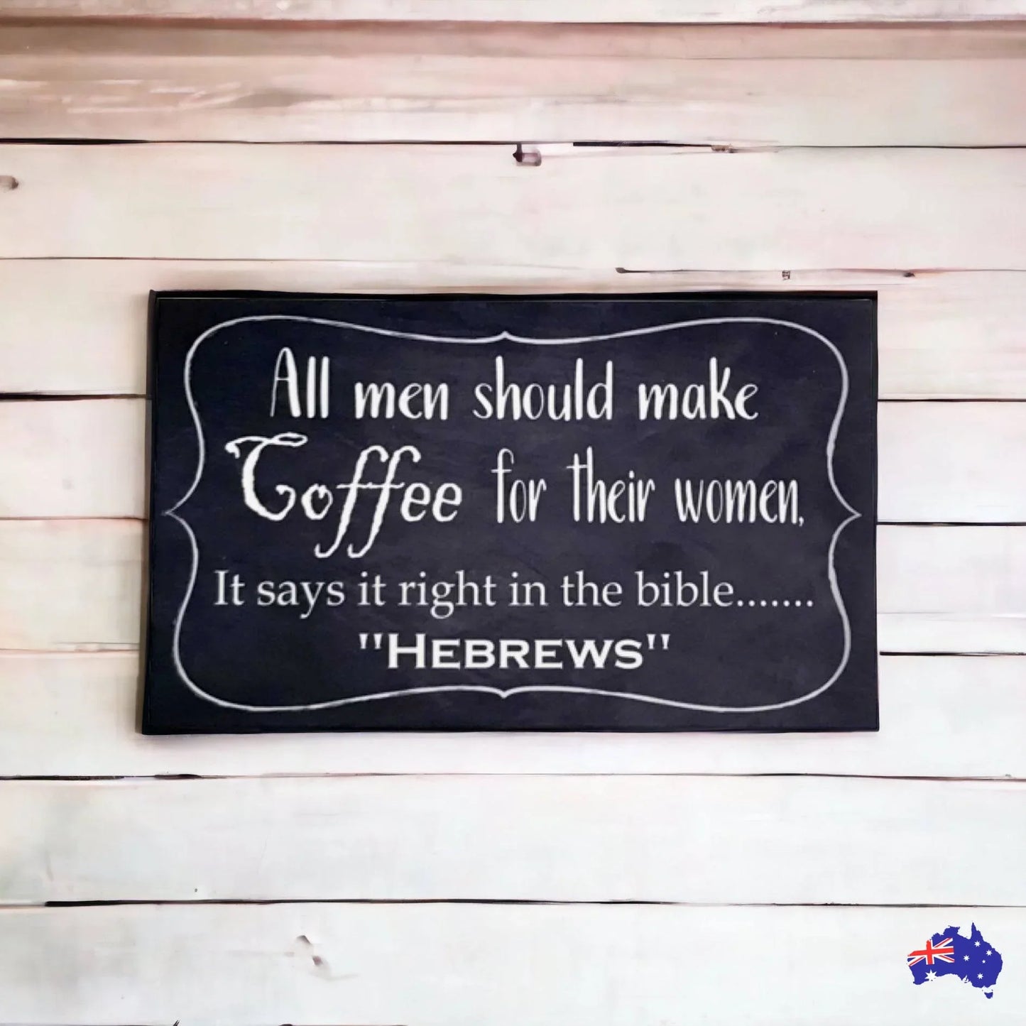 Coffee Hebrews Funny Vintage Retro Sign - The Renmy Store Homewares & Gifts
