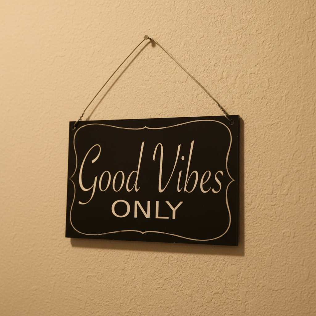 Good Vibes Only Sign | Vintage Inspirational Quote Decor Aussie Made