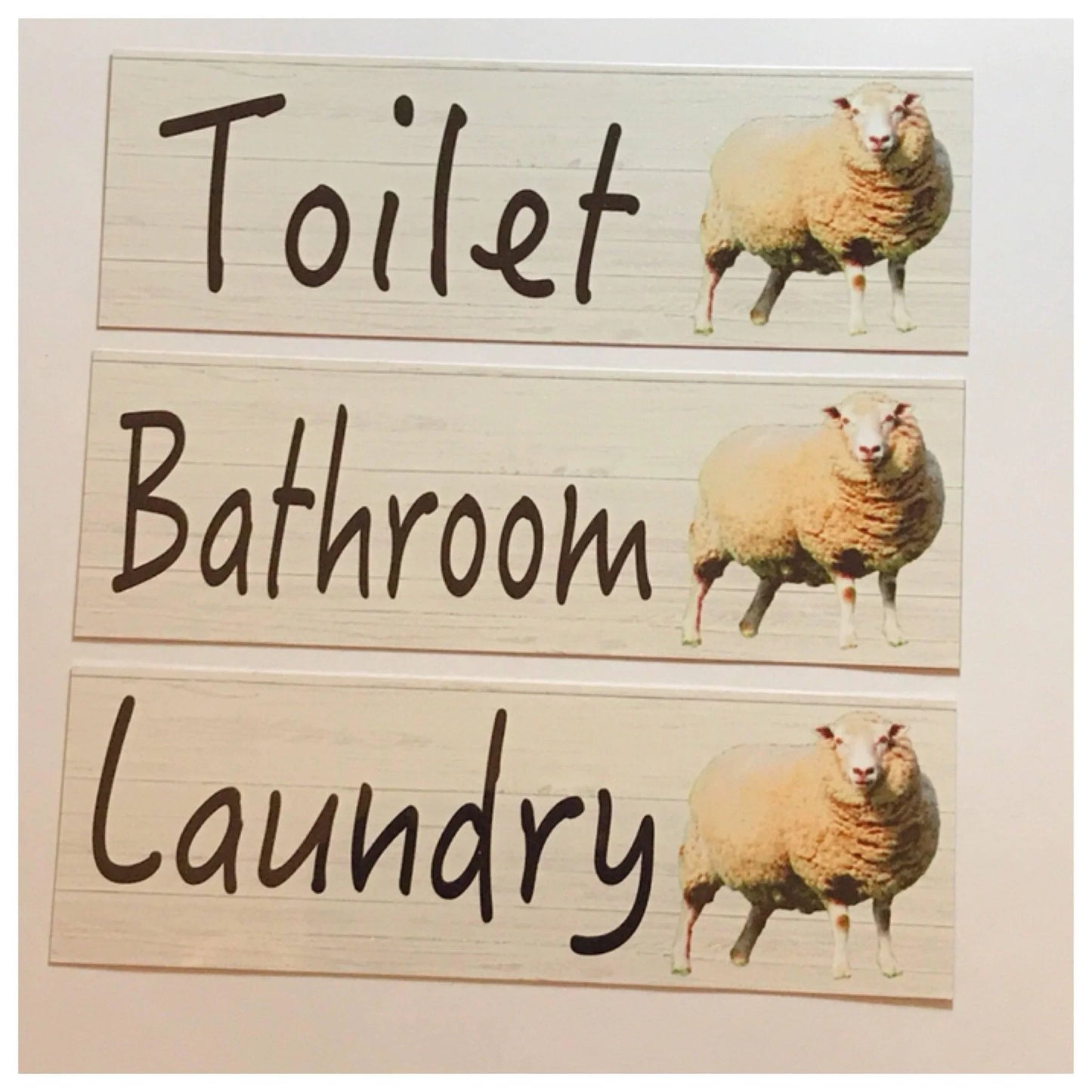 Sheep Ewe Door Sign Toilet Laundry Bathroom - The Renmy Store Homewares & Gifts