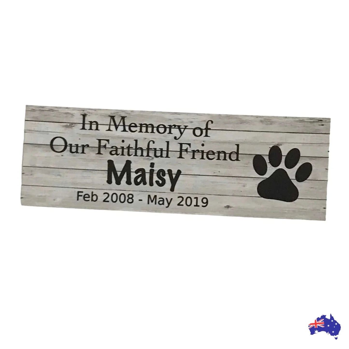 Custom Pet RIP Memorial Dog Cat Sign White Wash - The Renmy Store Homewares & Gifts