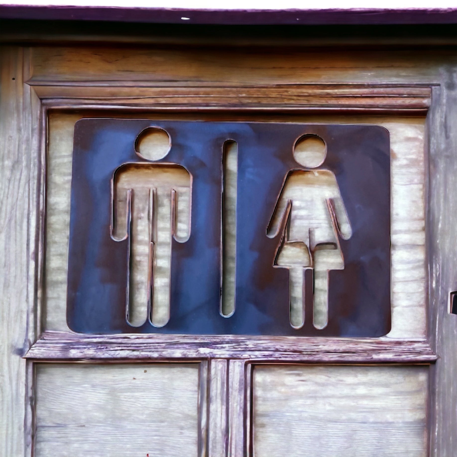 Toilet Male Female Steel Metal Sign - The Renmy Store Homewares & Gifts 