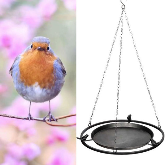 Bird Feeder Hanging Rustic Dark 33cm - The Renmy Store Homewares & Gifts