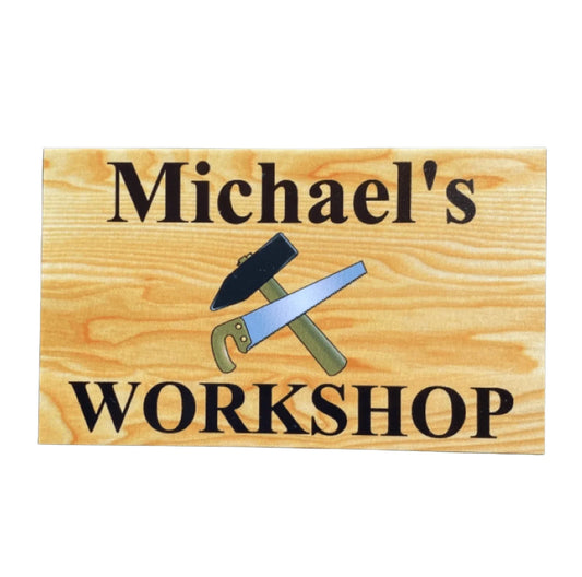 Workshop Woodwork Custom Personalised Sign - The Renmy Store Homewares & Gifts